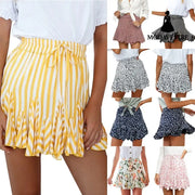 Holiday print skirt and skirt