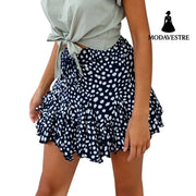 Holiday print skirt and skirt Navy / L