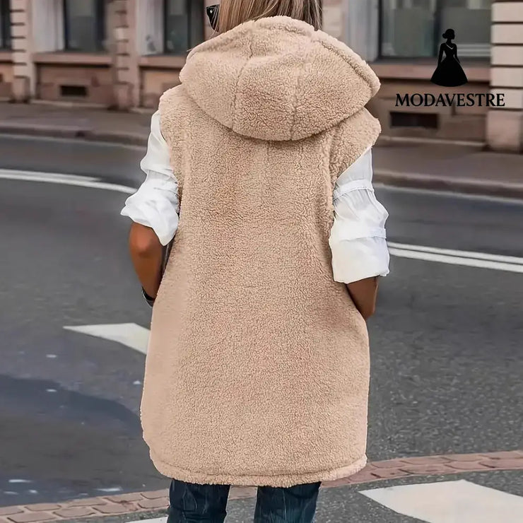 Hooded Double-sided Slim Fit Elegant Cardigan Vest