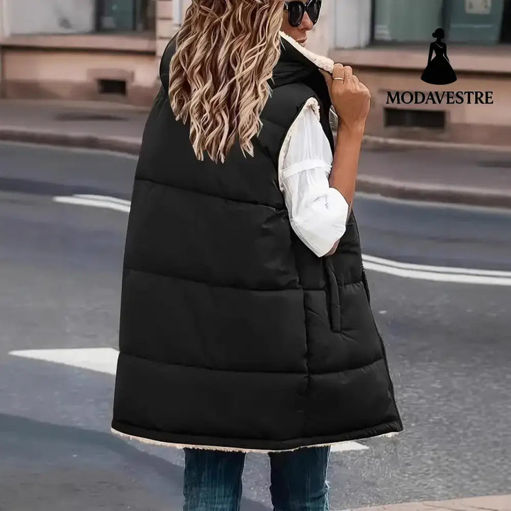 Hooded Double-sided Slim Fit Elegant Cardigan Vest