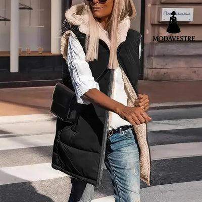 Hooded Double-sided Slim Fit Elegant Cardigan Vest