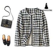 Houndstooth Small Fragrance Jacket Women Clothing
