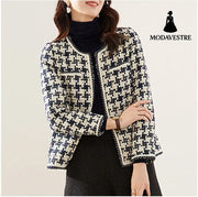 Houndstooth Small Fragrance Jacket Women Clothing