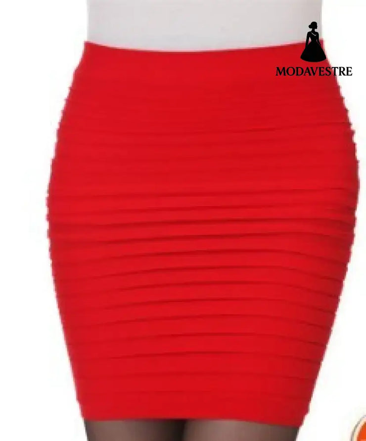 In summer the new style is thin candy big bag hip skirt A skirt skirt skirt skirt and skirt. Red