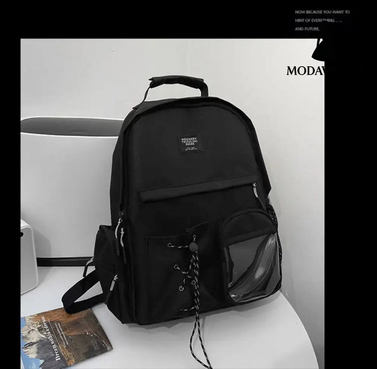 Ins Cool High School College Student Trend Brand Backpack Girl Casual Large Capacity Backpack Junior High School Bag