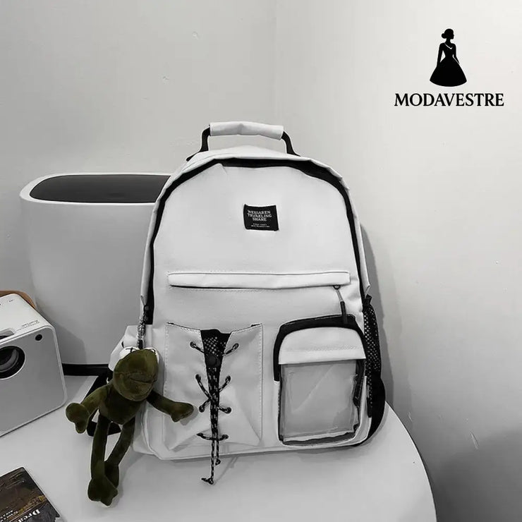 Ins Cool High School College Student Trend Brand Backpack Girl Casual Large Capacity Backpack Junior High School Bag