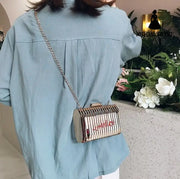 Ins Super Fire Small Bag Dinner Women S Bag New Metal Hollow Gold