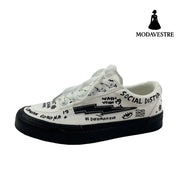 Japanese Little White Shoes Women’s Spring Canvas Shoes White / 35