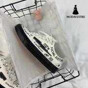 Japanese Little White Shoes Women’s Spring Canvas Shoes
