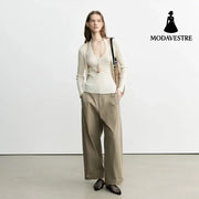 Knitted Halter Backless Tank Top – Minimalist Strapless Camisole for Women