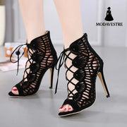 Lace high heels Black / 35