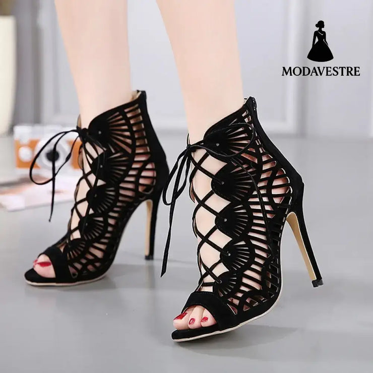 Lace high heels Black / 35