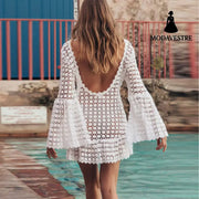 Lace skirt beach mesh skirt