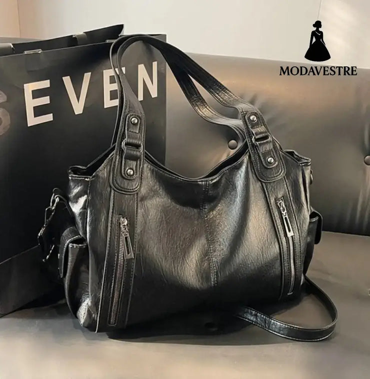 Large capacity tote bag shoulder bag crossbody bag for women black / one size