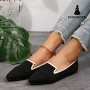 Large Size Flats Female Pointed-toe Fashion Leisure Slip On Pumps