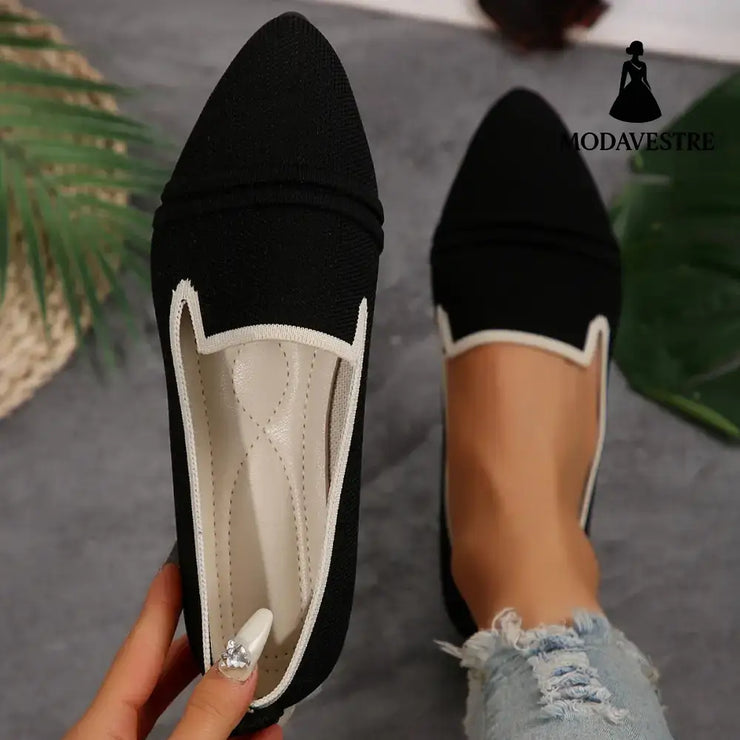 Large Size Flats Female Pointed-toe Fashion Leisure Slip On Pumps