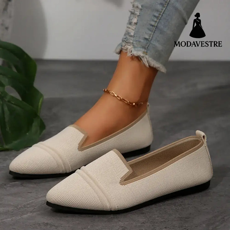 Large Size Flats Female Pointed-toe Fashion Leisure Slip On Pumps
