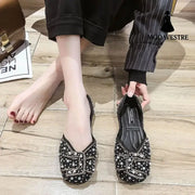 Large Size Women s Shoes Flat Shoes Black / 35