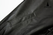 Leather Clothing With Stand Collar Coat For Men Jacket