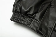 Leather Clothing With Stand Collar Coat For Men Jacket