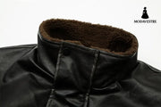 Leather Clothing With Stand Collar Coat For Men Jacket