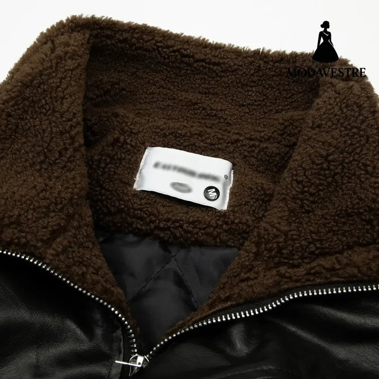 Leather Clothing With Stand Collar Coat For Men Jacket