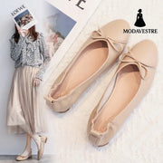 Leather Pea Single Shoes Women’’s Summer Soft Bottom Flat Bottom Versatile 2style / 34