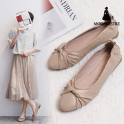 Leather Pea Single Shoes Women’’s Summer Soft Bottom Flat Bottom Versatile 7style / 34