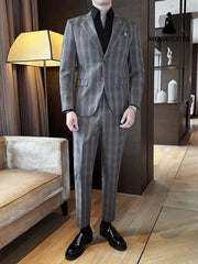 Leisure Suits For Men Business Formal Wear Two-piece Set