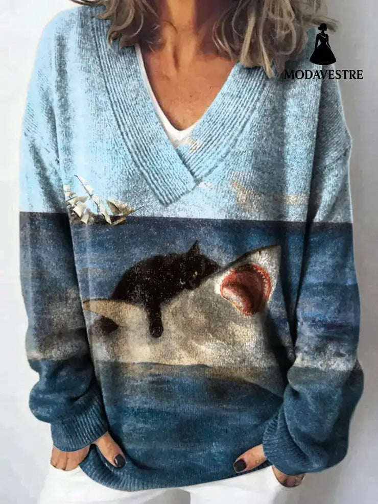 Loose And Lazy Style Soft Glutinous Pullover Women’s Top BJ20055646375 / 3XL Jumper