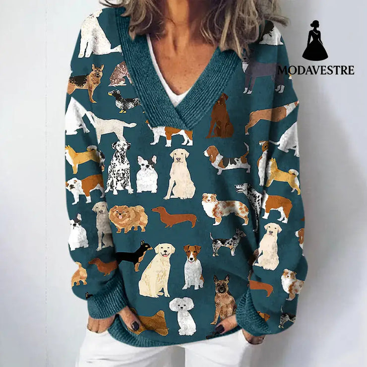 Loose And Lazy Style Soft Glutinous Pullover Women’s Top BJ20055646376 / 3XL Jumper