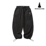 Loose ankle pants for men Black / S