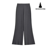 Loose casual wide leg pants Dark Gray / S