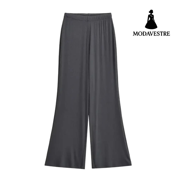 Loose casual wide leg pants Dark Gray / S