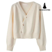 Loose Casual Women’s Cardigan Sweater Coat Apricot / 2XL Women’s Clothing