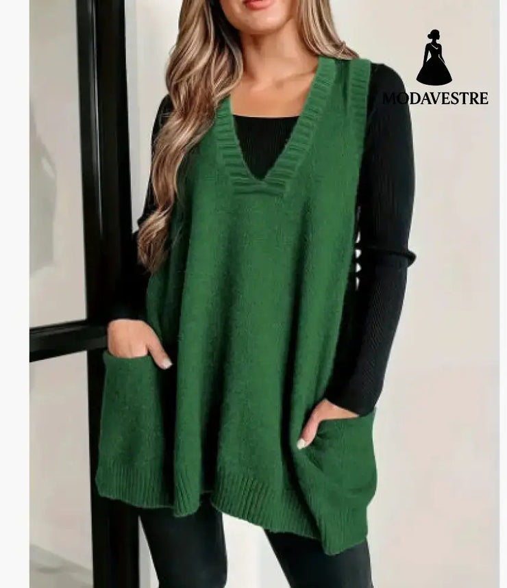 Loose Plus Size Sleeveless Pullover Casual Fashion Jumper
