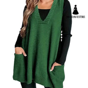 Loose Plus Size Sleeveless Pullover Casual Fashion Jumper