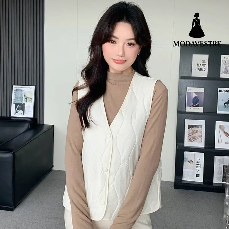 Loose Ultra-thin Women’s Outer And Inner Wear Vest Waistcoat
