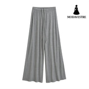 Loose wide leg pants Gray / S