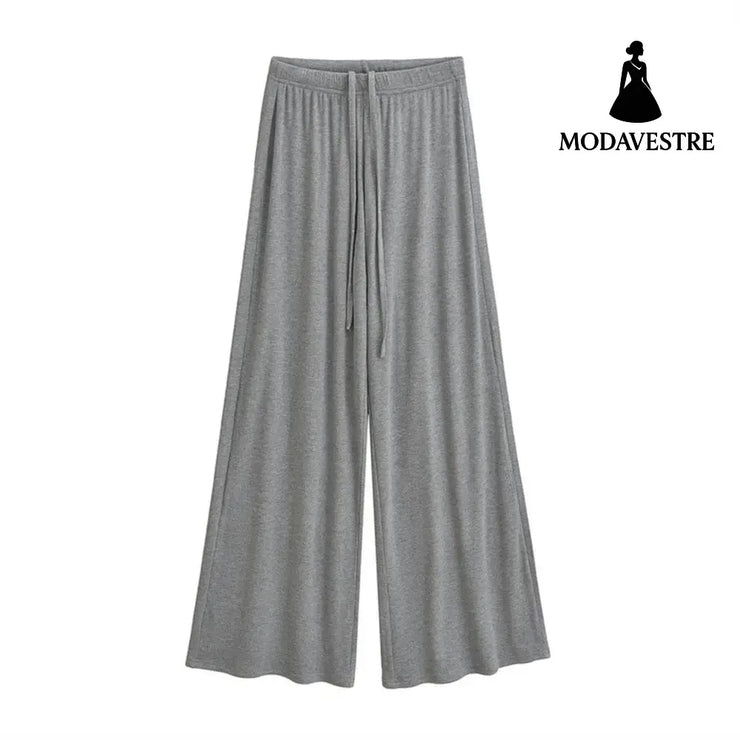 Loose wide leg pants Gray / S