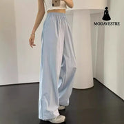 Loose Wrinkle-Free Straight Leg Work Pants