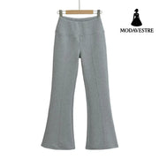 Low waist yoga casual pants for women Light Gray / S