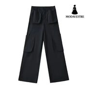 Low waisted multi pocket work pants