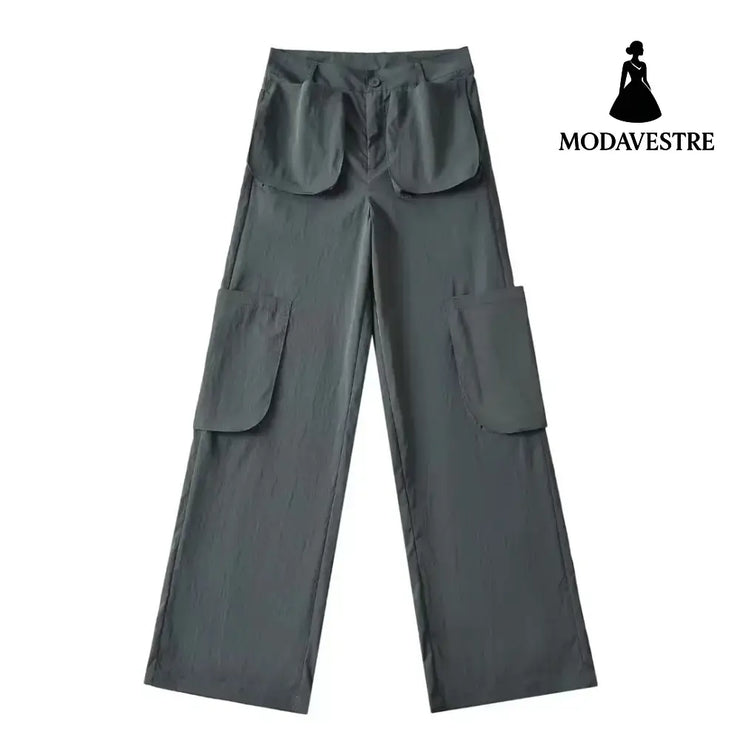 Low waisted multi pocket work pants