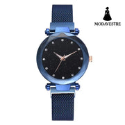 Luxury Women Watches Bracelet Set Fashion Elegant Magnet Buckle Ladies Starry Sky Watch Set Relogio Accessory