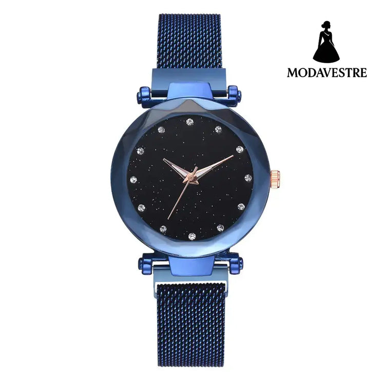 Luxury Women Watches Bracelet Set Fashion Elegant Magnet Buckle Ladies Starry Sky Watch Set Relogio Accessory