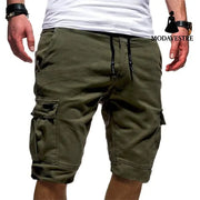 Men Casual Jogger Sports Cargo Shorts Military Combat Workout Gym Trousers Summer Mens Clothing Green / 2XL Trousers