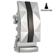 Men Leather Belt Head Belt Automatic Buckle Silver