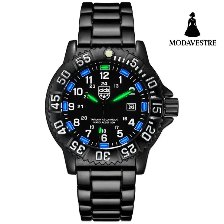 Men Military Watches Blue Luminous