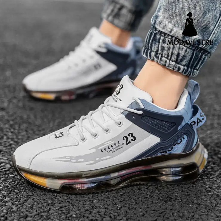 Men Sneakers Running Boots Fashion Outdoor Jogging Sports Shoes Mesh Breathable Cushioning Black Basket Footwear Male